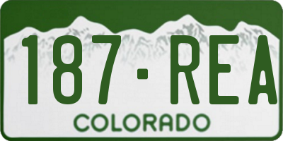 CO license plate 187REA