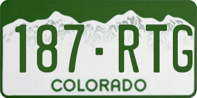 CO license plate 187RTG