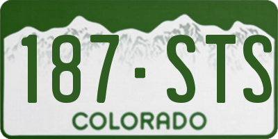 CO license plate 187STS