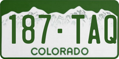 CO license plate 187TAQ