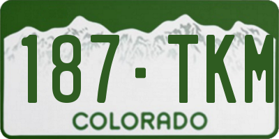 CO license plate 187TKM
