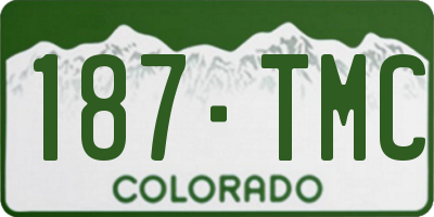 CO license plate 187TMC