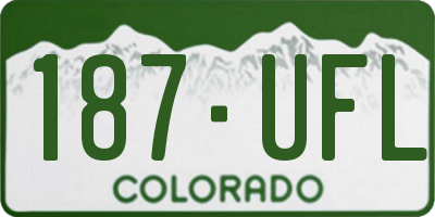 CO license plate 187UFL