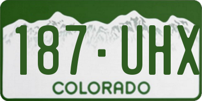 CO license plate 187UHX