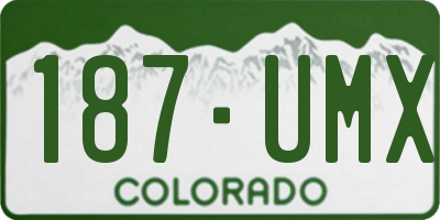 CO license plate 187UMX