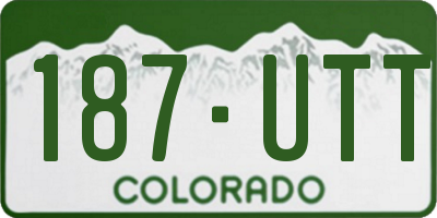 CO license plate 187UTT