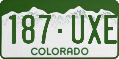 CO license plate 187UXE