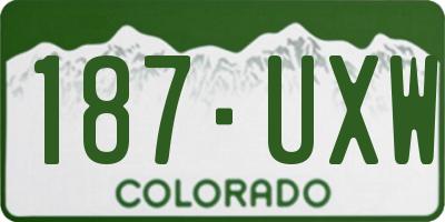 CO license plate 187UXW