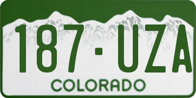 CO license plate 187UZA