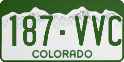 CO license plate 187VVC