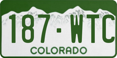 CO license plate 187WTC