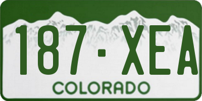 CO license plate 187XEA
