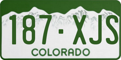 CO license plate 187XJS