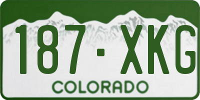 CO license plate 187XKG