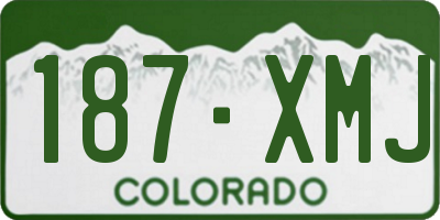CO license plate 187XMJ