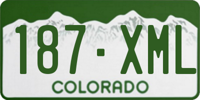 CO license plate 187XML