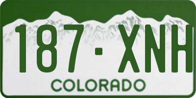 CO license plate 187XNH