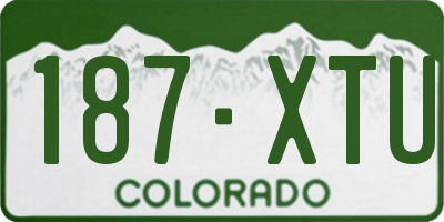 CO license plate 187XTU