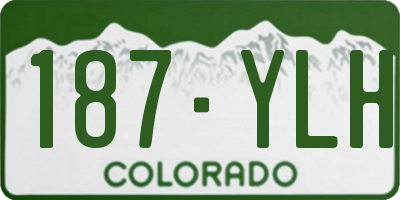 CO license plate 187YLH