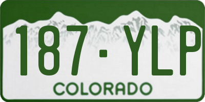 CO license plate 187YLP
