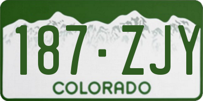 CO license plate 187ZJY