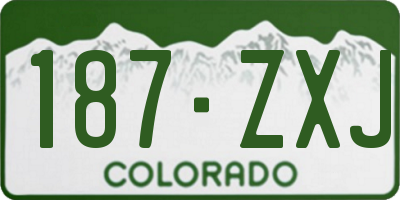 CO license plate 187ZXJ