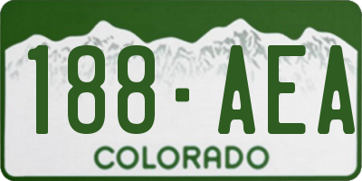 CO license plate 188AEA