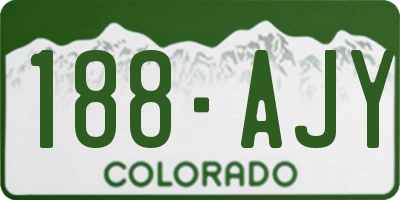 CO license plate 188AJY