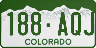 CO license plate 188AQJ