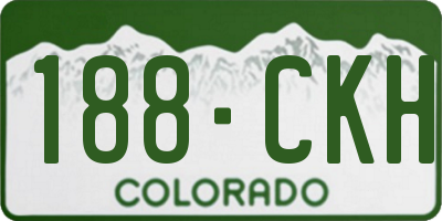 CO license plate 188CKH