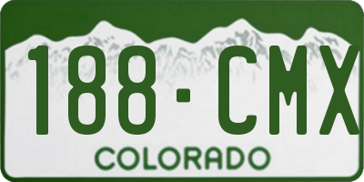 CO license plate 188CMX
