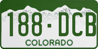CO license plate 188DCB