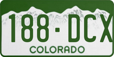 CO license plate 188DCX