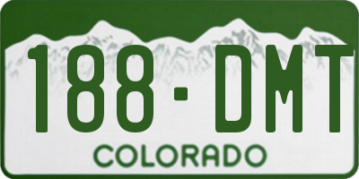 CO license plate 188DMT