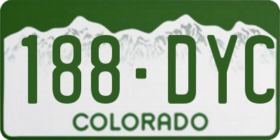 CO license plate 188DYC