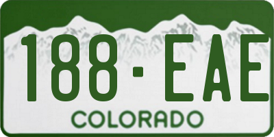 CO license plate 188EAE