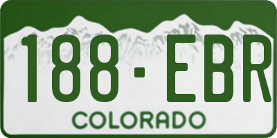 CO license plate 188EBR