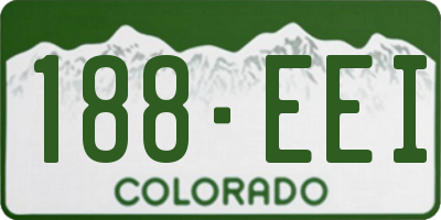 CO license plate 188EEI