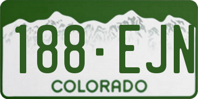 CO license plate 188EJN