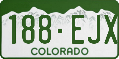 CO license plate 188EJX