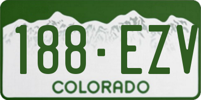 CO license plate 188EZV
