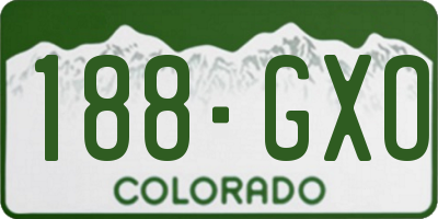 CO license plate 188GXO