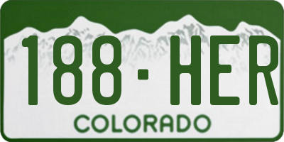 CO license plate 188HER