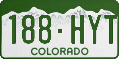 CO license plate 188HYT