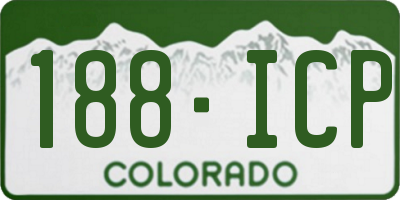 CO license plate 188ICP