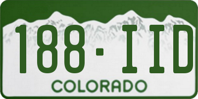 CO license plate 188IID