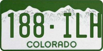 CO license plate 188ILH