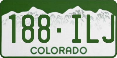 CO license plate 188ILJ