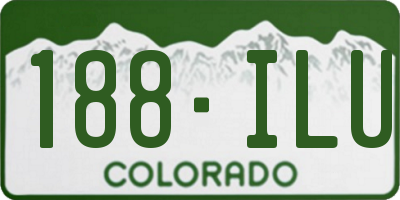 CO license plate 188ILU