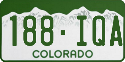 CO license plate 188IQA